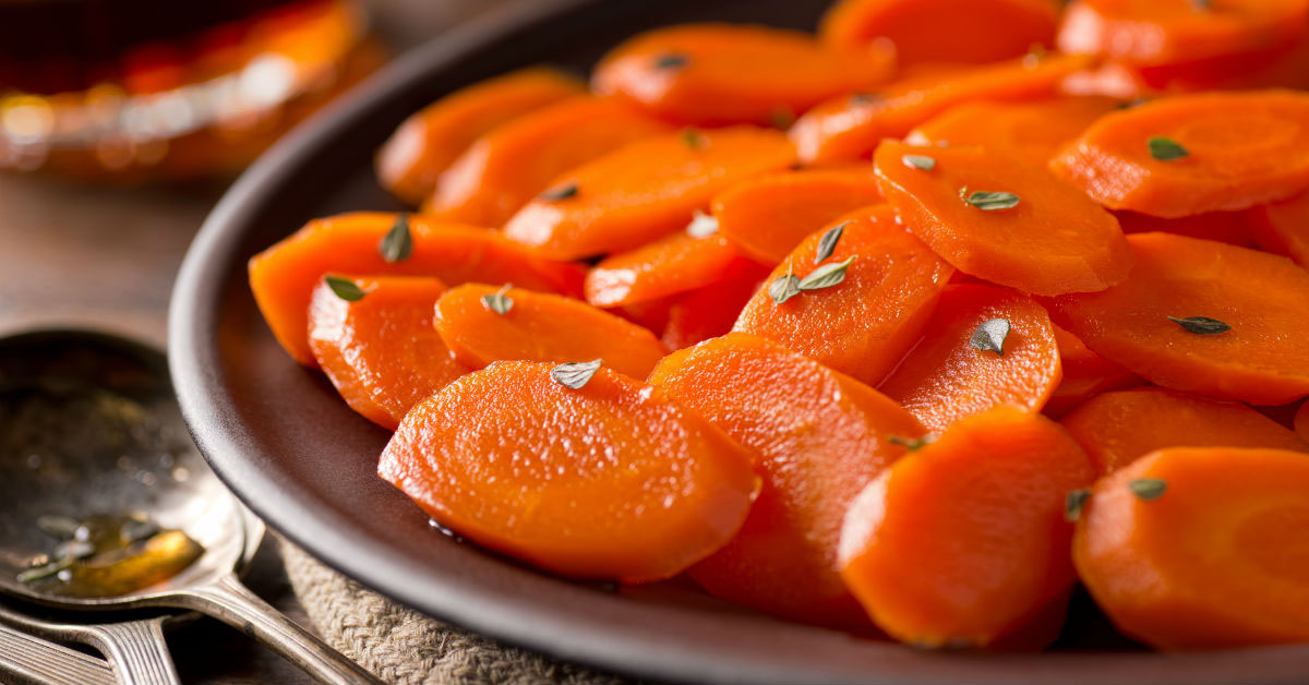 Glazed carrot coins