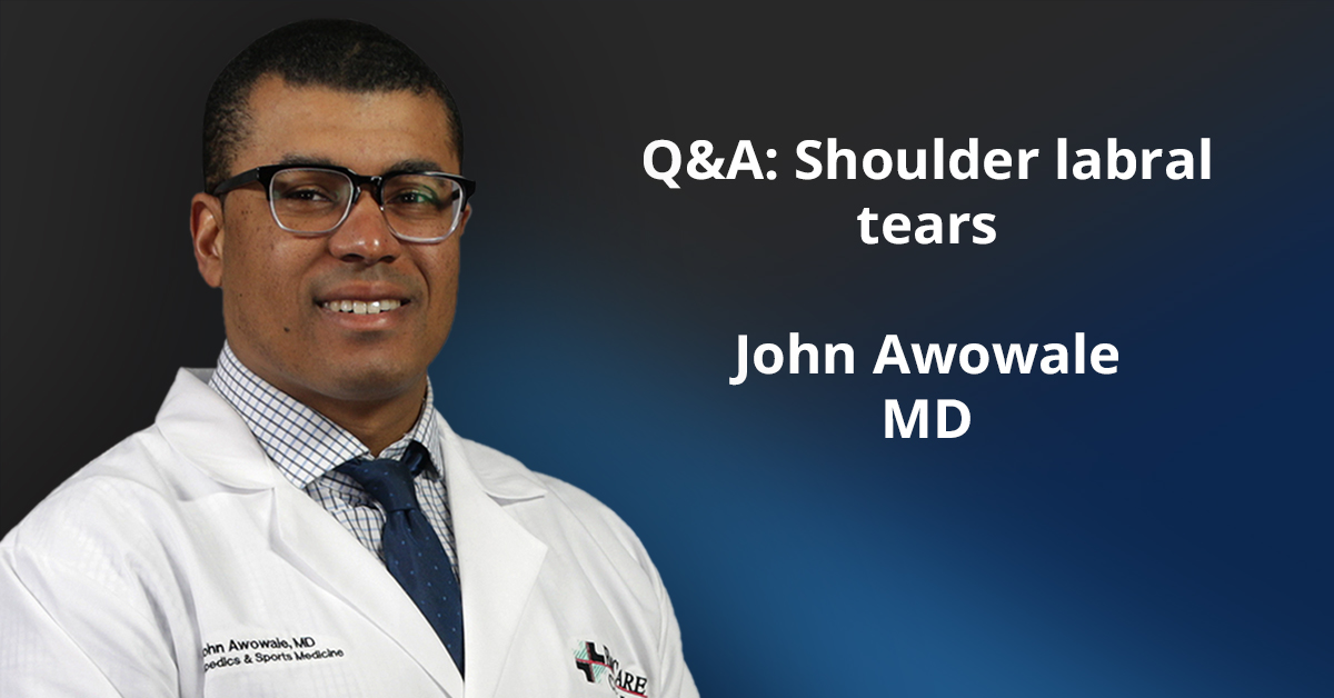 Shoulder labral tears and treatment options