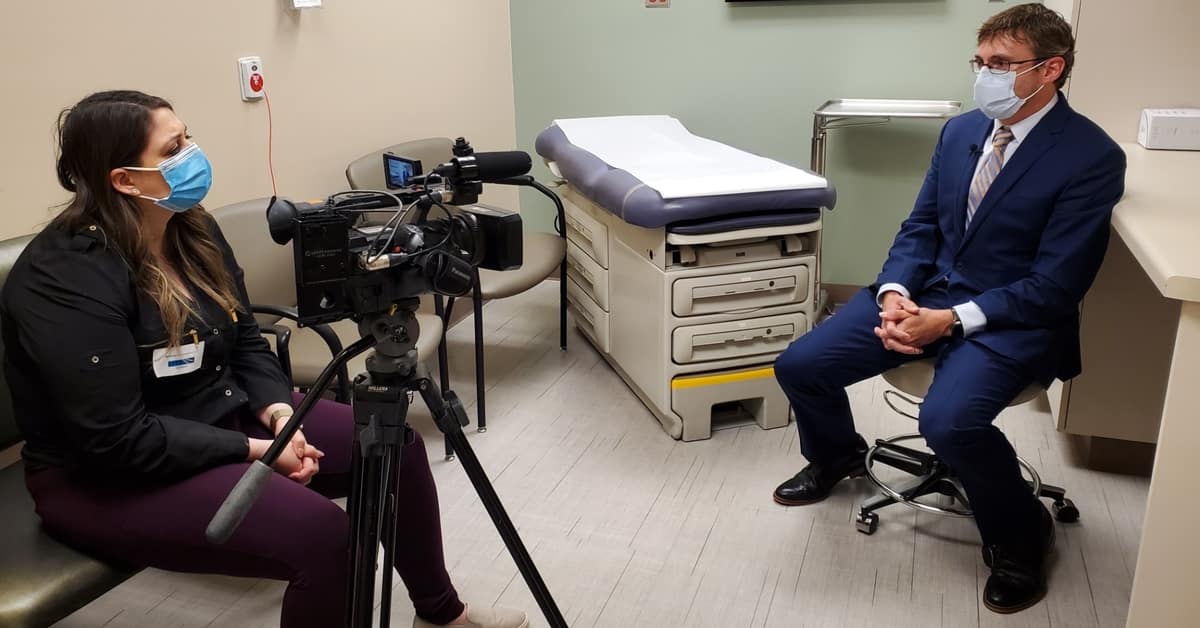 Dr. Christopher Painter is interviewed by WBAY Channel 2 News