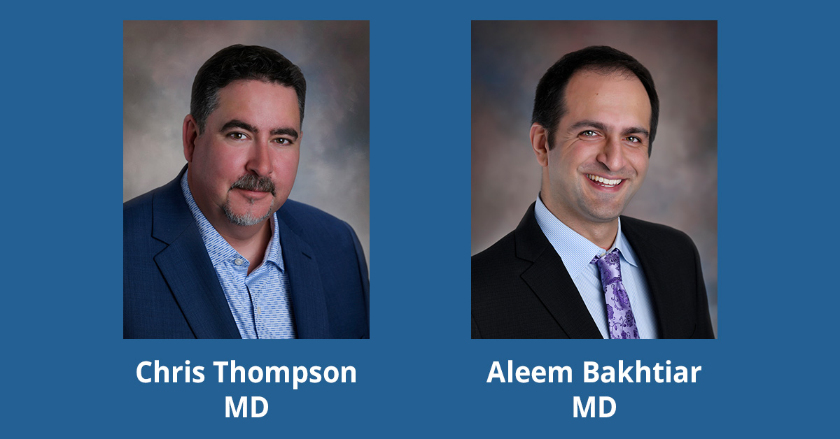 Thompson, Bakhtiar to join BayCare Clinic Emergency Physicians